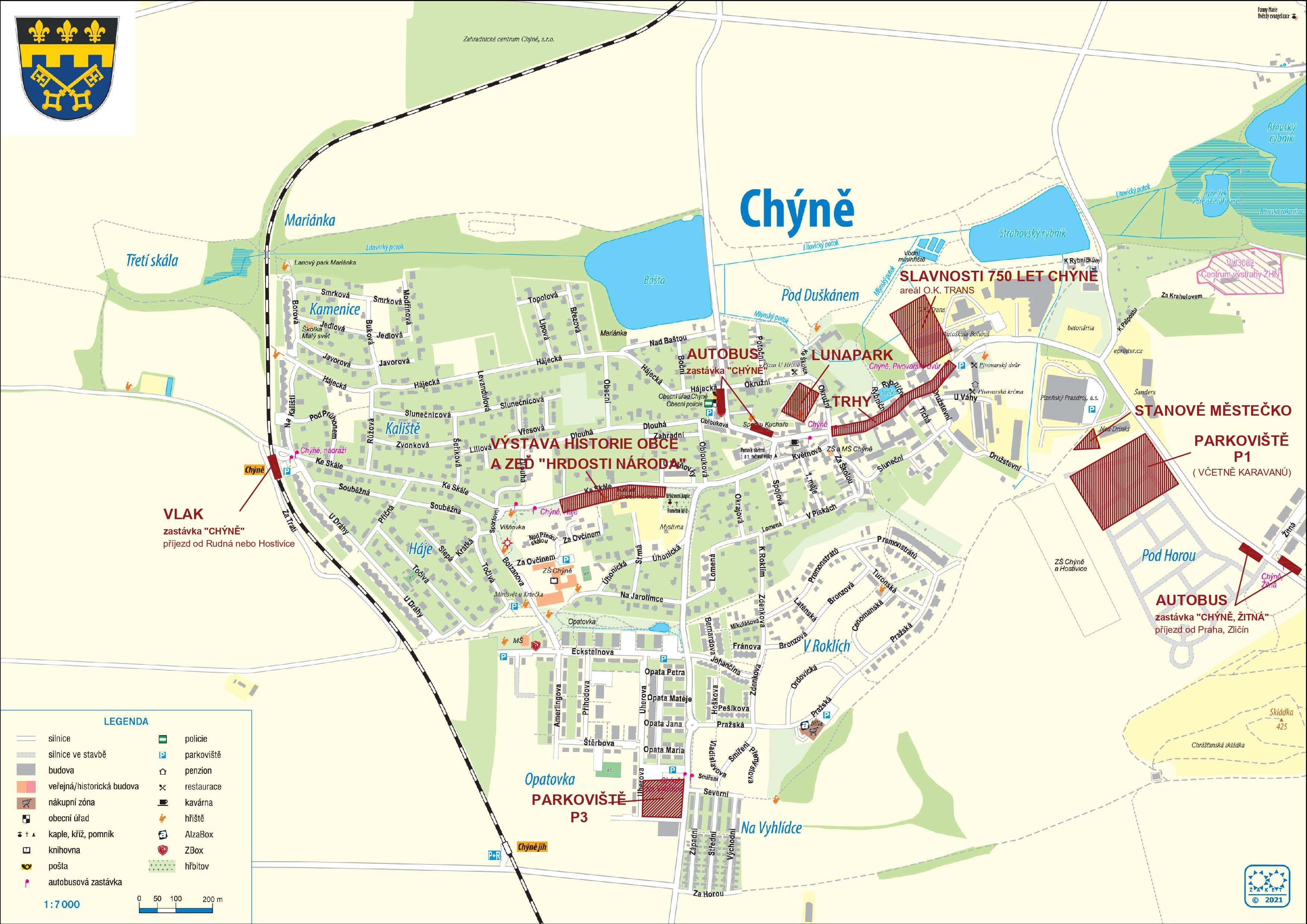 mapa obce - slavnosti