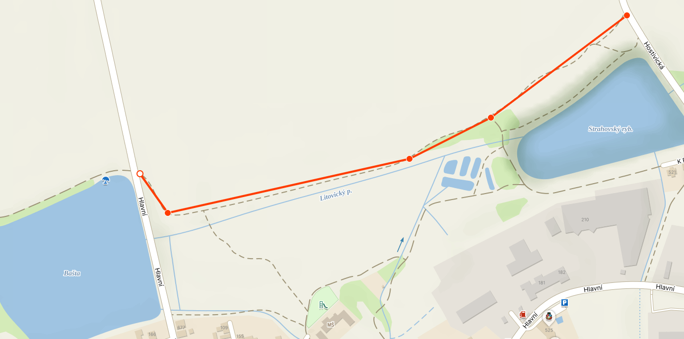 Strahovský rybník mapa