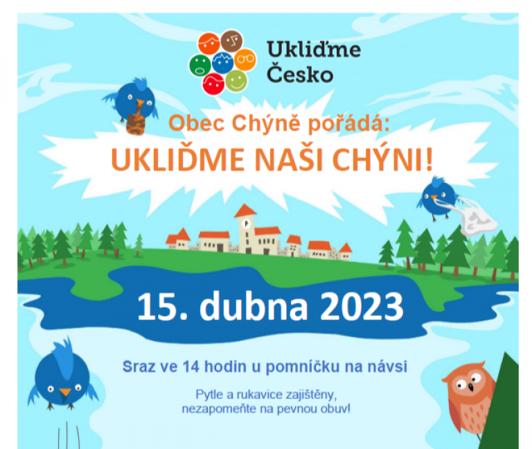 UKLIĎME NAŠI CHÝNI - 15. 4. 2023