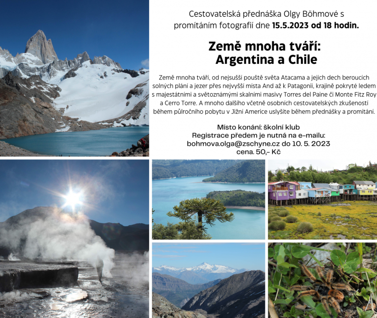 Cestovatelská přednáška - Argentina a Chile - 15. 5. 2023
