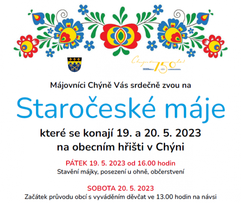PŘIPOMENUTÍ - Staročeské máje - 19. a 20. 5. 2023