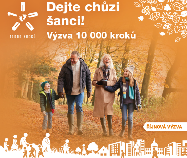 Zapojte se do další říjnové výzvy 10 000 kroků pro zdraví!