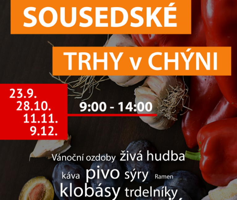 Sousedské trhy v Chýni - 23. 9., 28. 10., 11. 11. a 9. 12. 2023