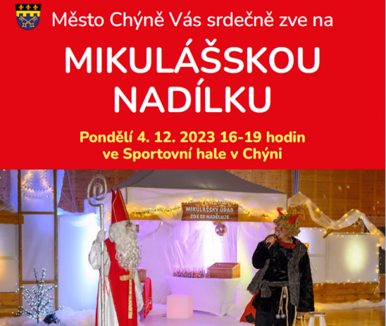 Mikulášská nadílka - 4. 12. 2023 - REZERVACE spuštěna