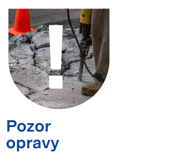 Oprava propadlé vozovky Severní