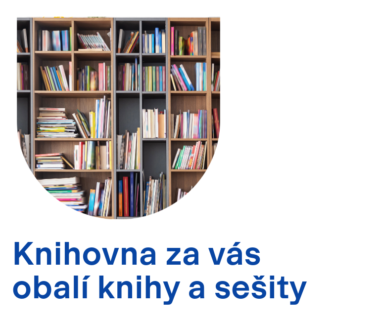 Obalování sešitů a učebnic v knihovně