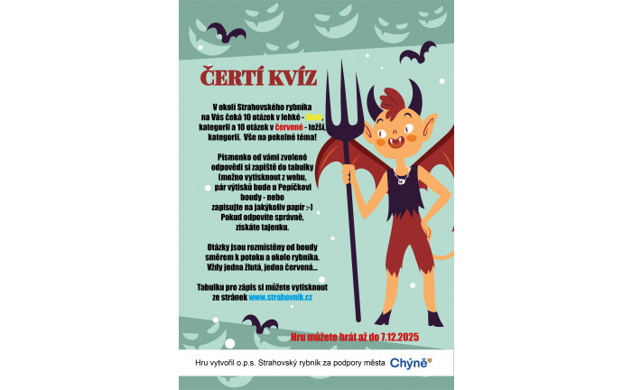 Čertí kvíz v okolí Strahovského rybníka