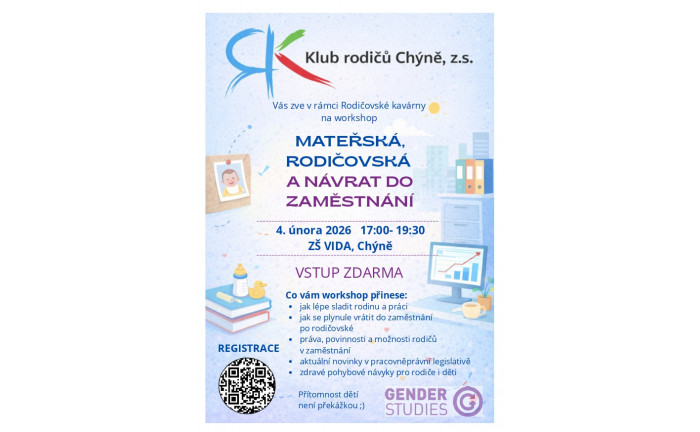 Workshop - Mateřská, rodičovská a návrat do zaměstnání