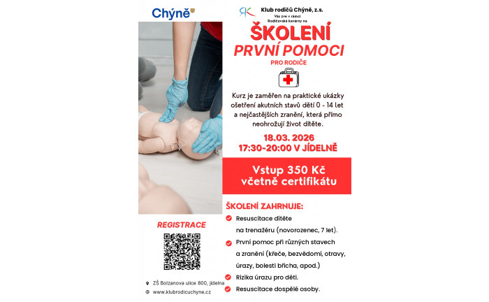 Školení první pomoci pro rodiče